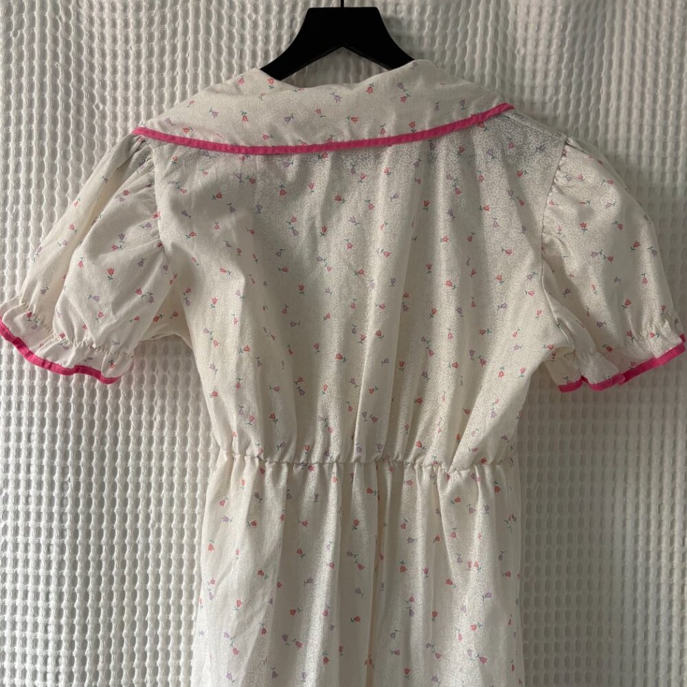 Vintage Tara New York cotton blend floral print demure dressing gown size small - Picture 4 of 7